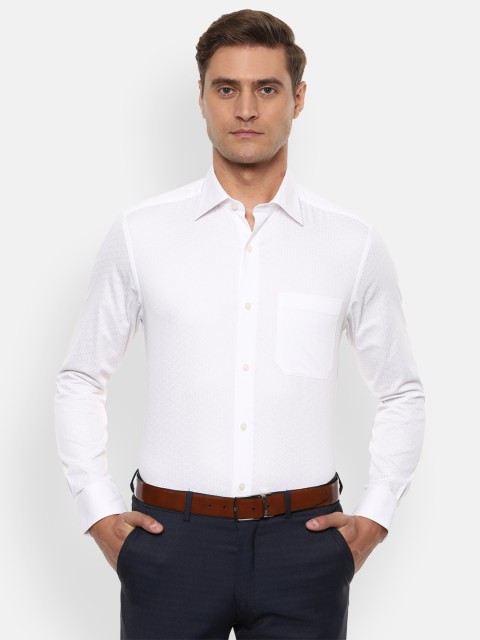 

Louis Philippe Men White Regular Fit Solid Formal Shirt