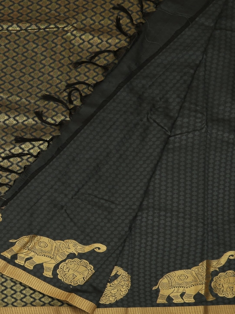 

Pothys Grey Woven Design Art Silk Saree