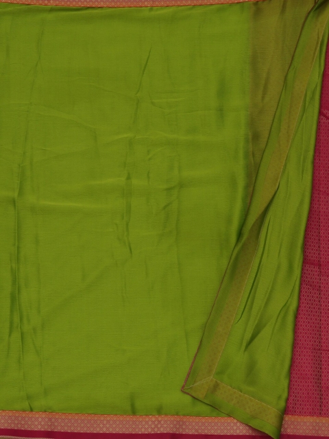 

Pothys Green Solid Poly Georgette Saree