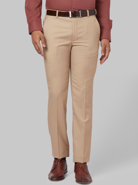 

Park Avenue Men Beige Skinny Fit Solid Formal Trousers