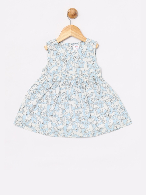 

NAUTI KIDZ Girls Blue Printed Fit and Flare Dress