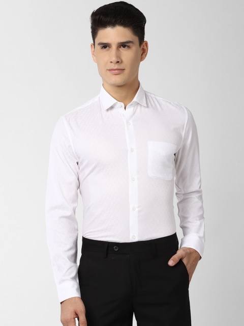 

Peter England Men White Regular Fit Self Design Formal Shirt