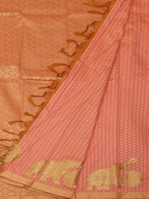 

Pothys Peach-Coloured Woven Design Art Silk Saree