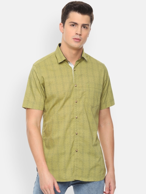 

Van Heusen Sport Men Green Slim Fit Checked Casual Shirt
