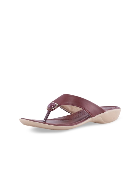 

Khadims Women Maroon Solid Sandals