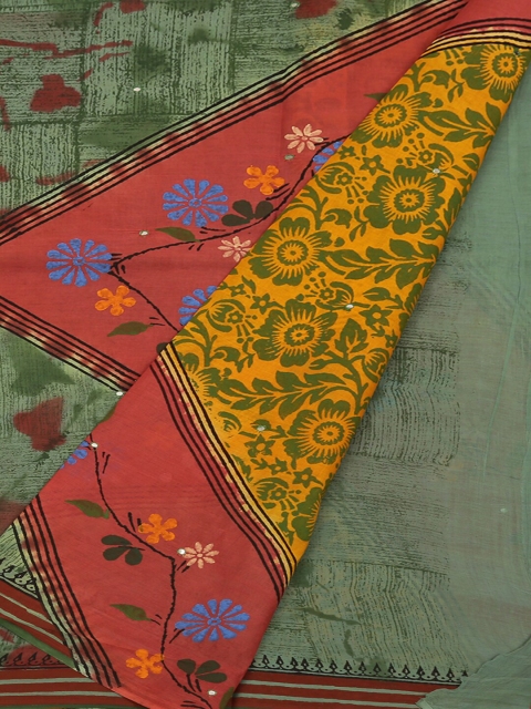 

Pothys Green Printed Pure Cotton Saree