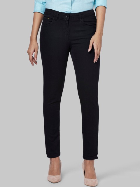 

Park Avenue Woman Women Black Regular Fit Mid-Rise Clean Look Stretchable Jeans