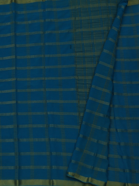 

Pothys Blue Woven Design Poly Georgette Saree