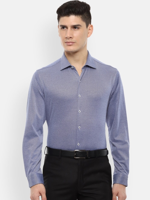 

Van Heusen Men Blue Slim Fit Self Design Formal Shirt