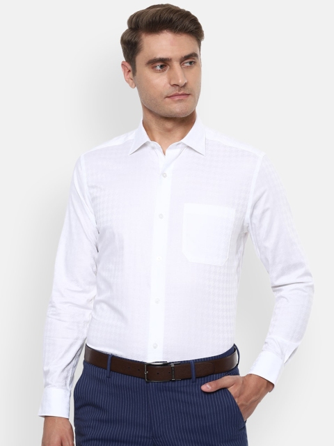 

Louis Philippe Men White Regular Fit Self Design Formal Shirt