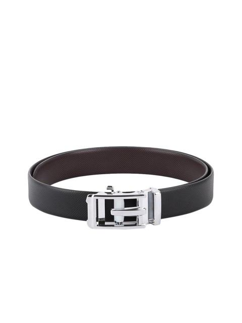 

CRUSSET Men Black Textured Formal Belt