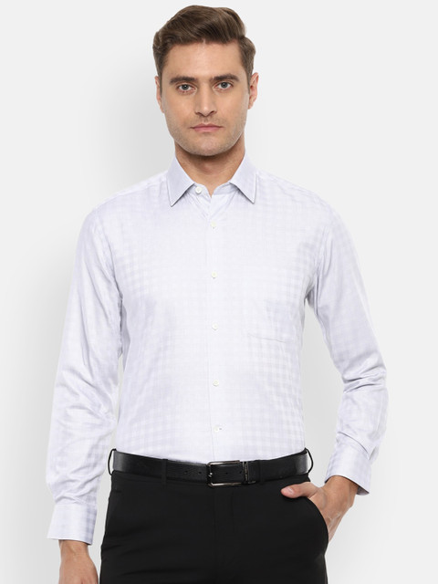 

Luxure by Louis Philippe Men Blue Regular Fit Checked Formal Shirt