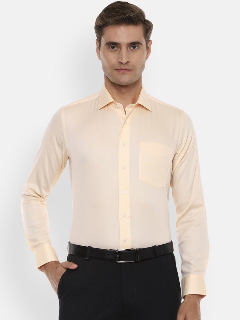

Van Heusen Men Cream Slim Fit Solid Formal Shirt