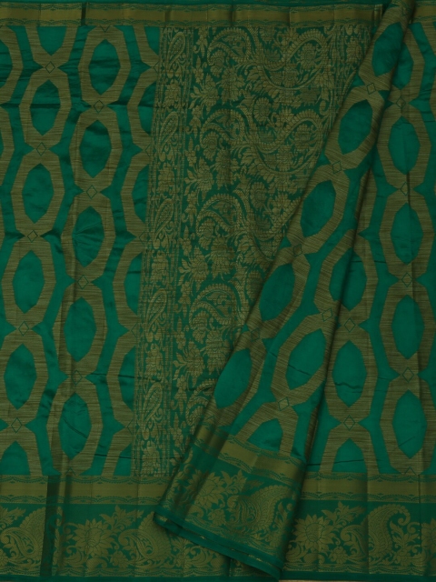 

Pothys Green Woven Design Jute Silk Saree