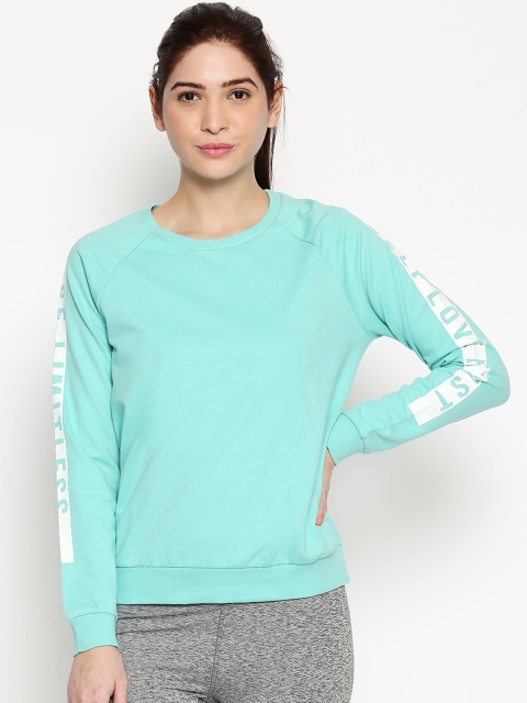 

Ajile by Pantaloons Women Sea Green Solid Sweatshirt