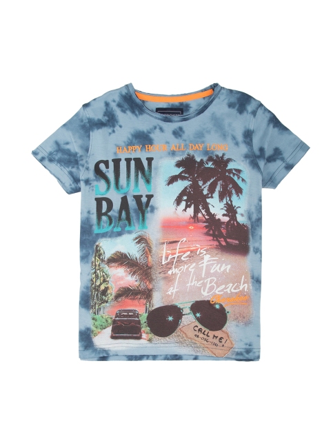 

Cherokee Boys Blue Printed Round Neck T-shirt