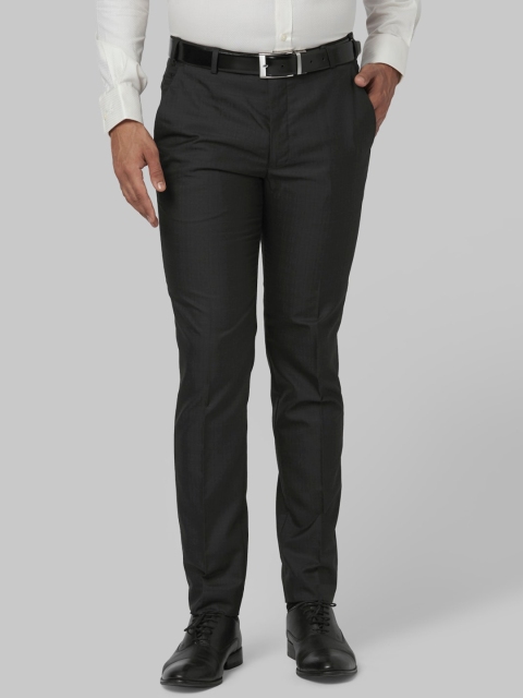 

Park Avenue Men Black Slim Fit Solid Formal Trousers