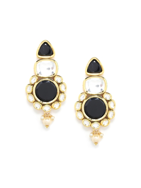

Kairi Black & Gold-Toned Circular Studs