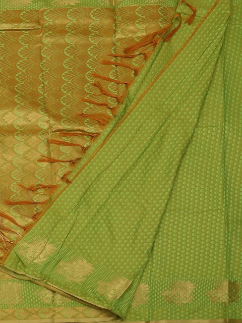 

Pothys Green & Black Art Silk Checked Saree