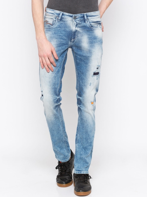 

SPYKAR Men Blue Skinny Fit Mid-Rise Mildly Distressed Jeans