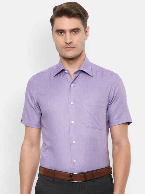 

Louis Philippe Men Purple Regular Fit Self Design Formal Shirt