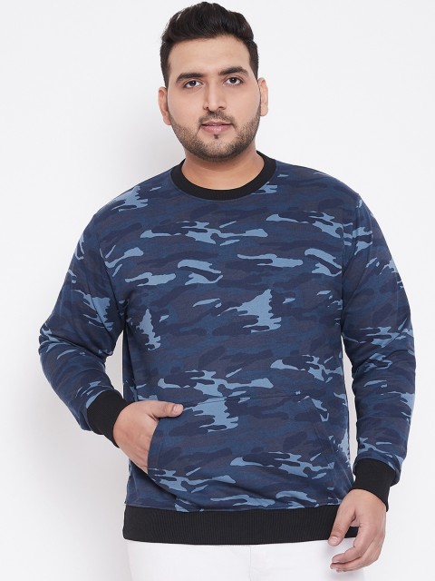 

bigbanana Men Blue Printed Hooded Sweatshirt