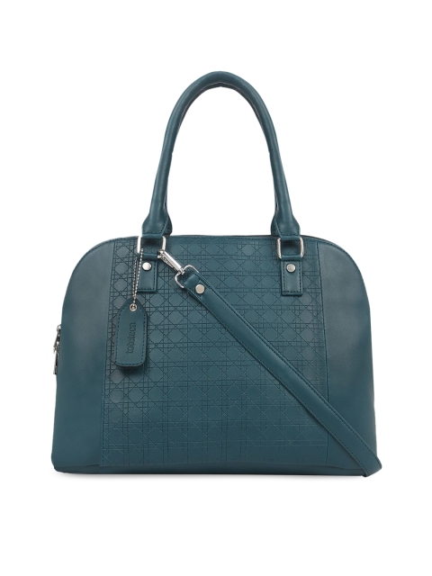 

Toteteca Teal Blue Textured Handheld Bag