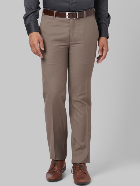 

Park Avenue Men Beige Skinny Fit Solid Formal Trousers