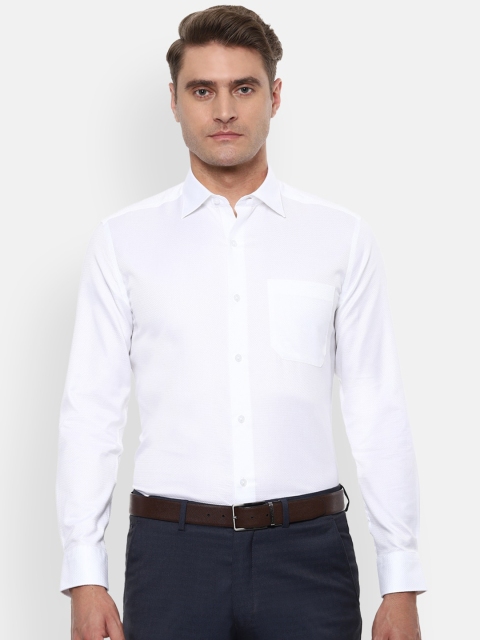 

Louis Philippe Men White Regular Fit Self Design Formal Shirt