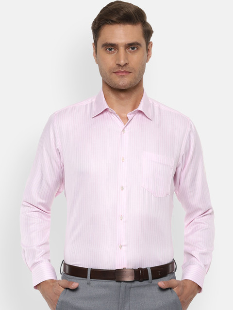 

Van Heusen Men Pink Regular Fit Striped Formal Shirt