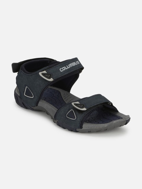 

Columbus Men Navy Blue Solid Sports Sandal