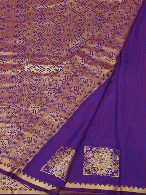 

Pothys Green & Purple Art Silk Woven Design Saree