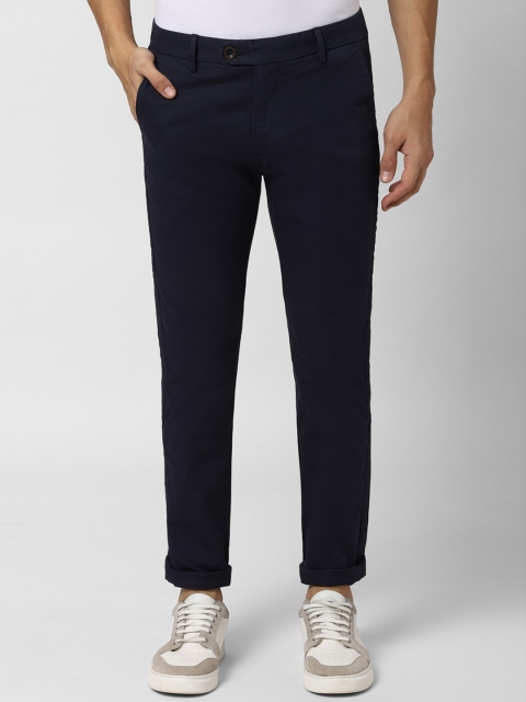 

Peter England Casuals Men Navy Blue Slim Fit Solid Regular Trousers