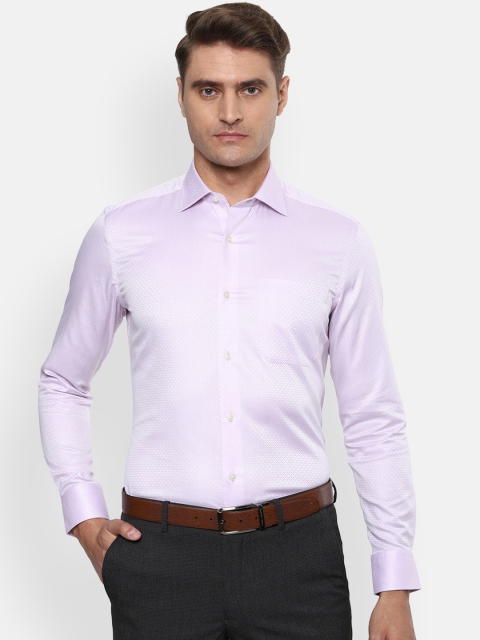 

Louis Philippe Men Purple Regular Fit Self Design Formal Shirt