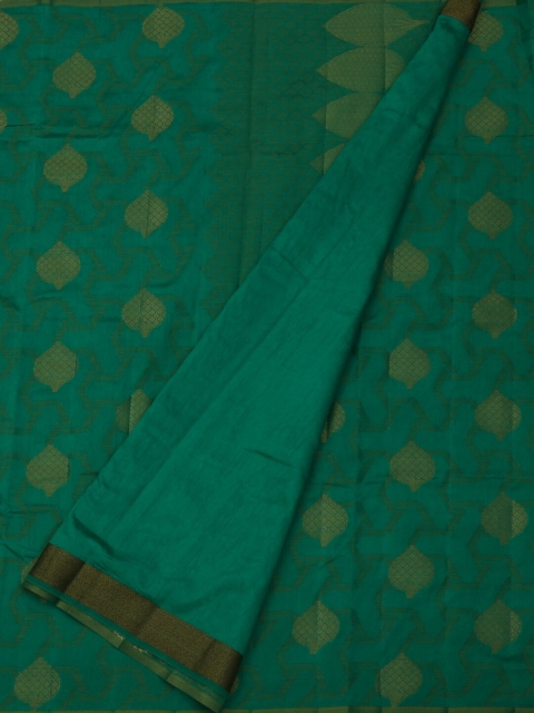 

Pothys Green Woven Design Jute Silk Saree