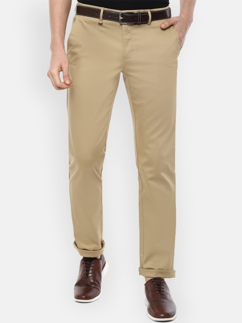 

Van Heusen Men Beige Slim Fit Solid Chinos