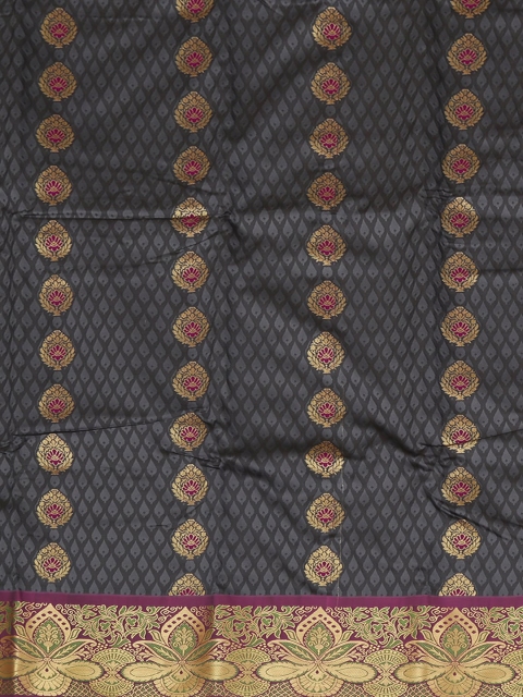 

Pothys Grey Printed Art Silk Saree