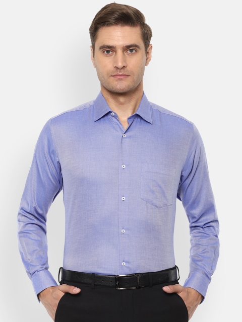

Van Heusen Men Blue Regular Fit Self Design Formal Shirt