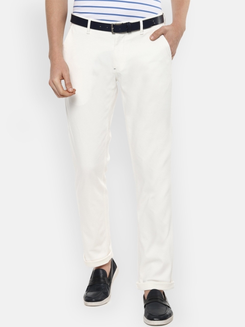 

Louis Philippe Sport Men White Slim Fit Self Design Regular Trousers