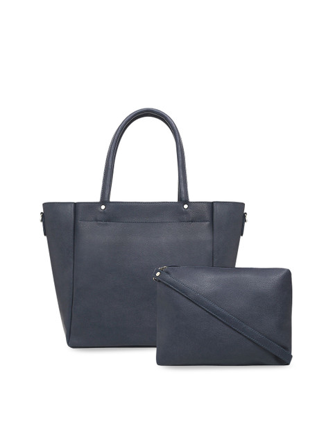 

Toteteca Navy Blue Solid Tote Bag