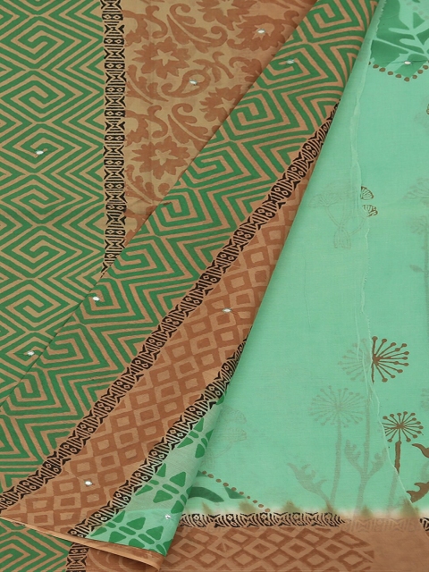 

Pothys Sea Green Checked Pure Cotton Saree