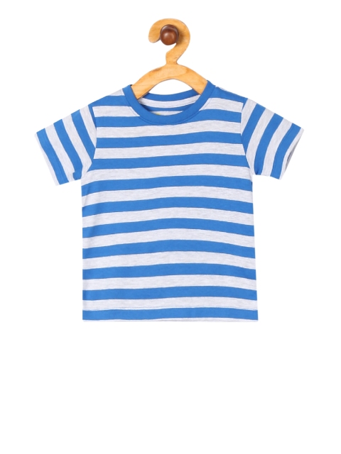 

Donuts Boys Blue & White Striped Round Neck T-shirt