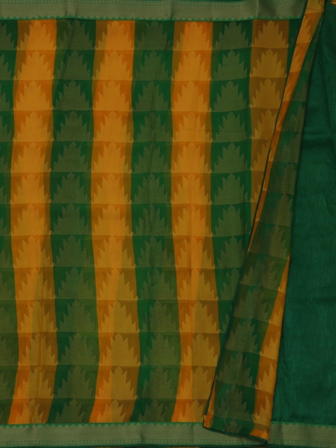 

Pothys Mustard & Green Poly Georgette Printed Saree