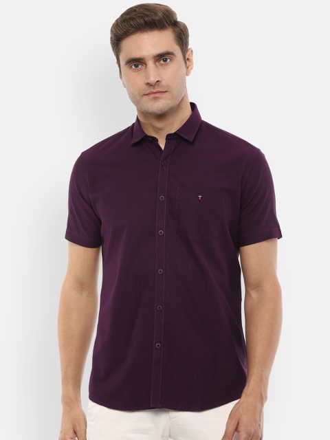 

Louis Philippe Sport Men Purple Slim Fit Solid Casual Shirt