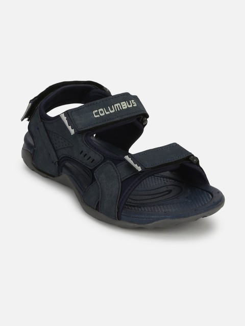 

Columbus Men Navy Blue Solid Sports Sandals