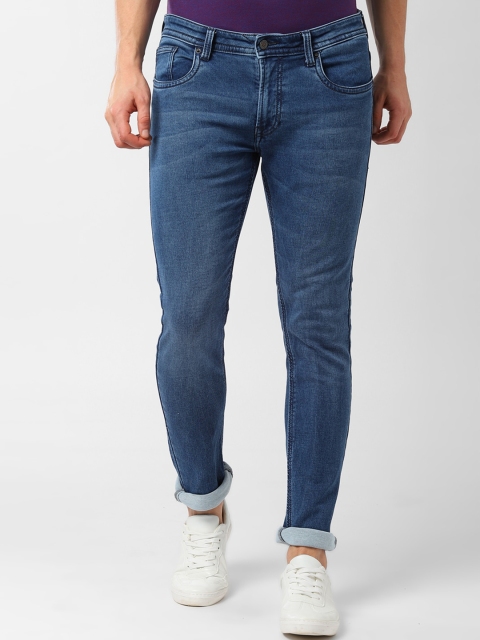 

Peter England Casuals Men Blue Skinny Fit Mid-Rise Clean Look Jeans