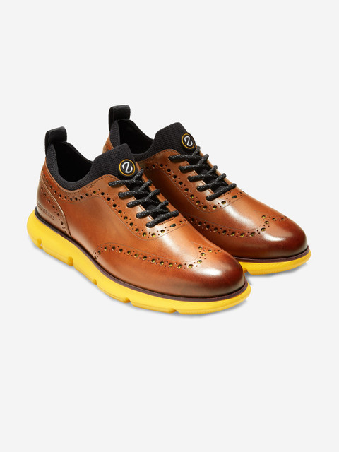 

Cole Haan Men Tan Brown Leather Brogues