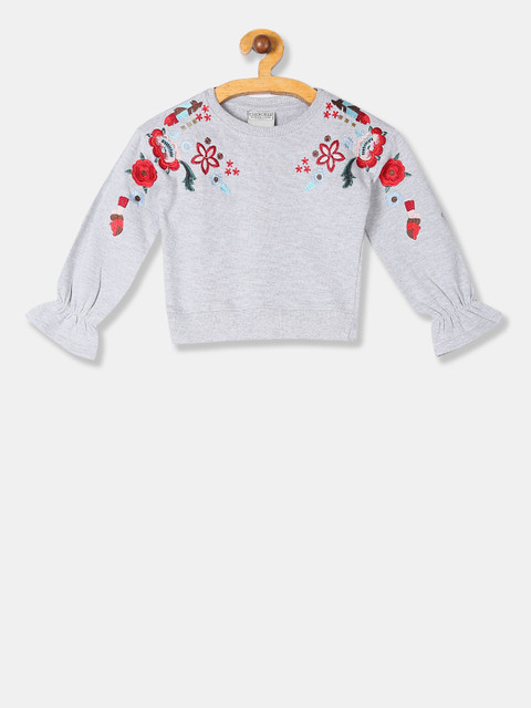 

Cherokee Girls Grey Embroidered Sweatshirt