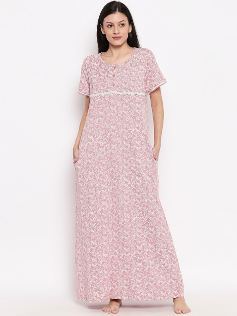 

XIN Women Pink Printed Nightdress