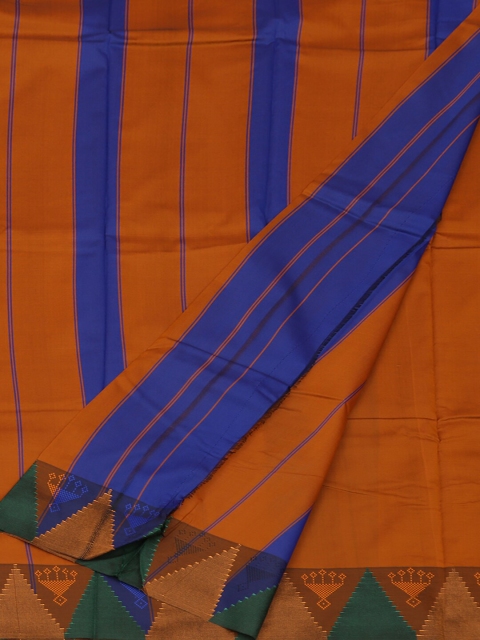 

Pothys Blue & Orange Art Silk Solid Saree